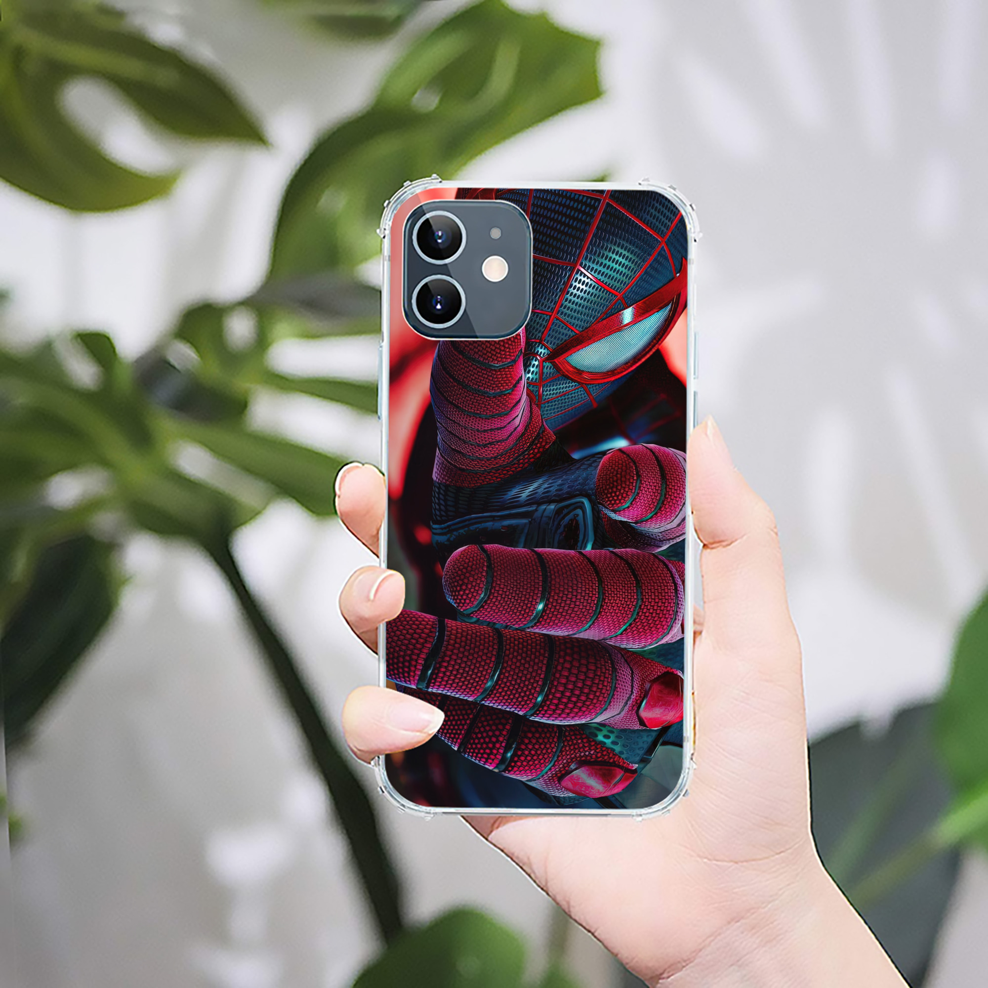 （画像用） Spider Man スパイダーマン 【iPhone 12シリーズ対応】透明スマホケース（クリアソフトケース）